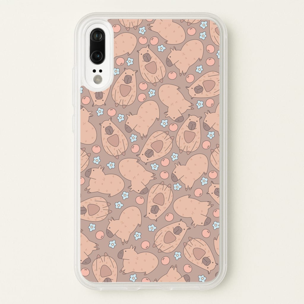 Capybara - Animal Patterns - Animal Patterns Phone Case for Huawei P20