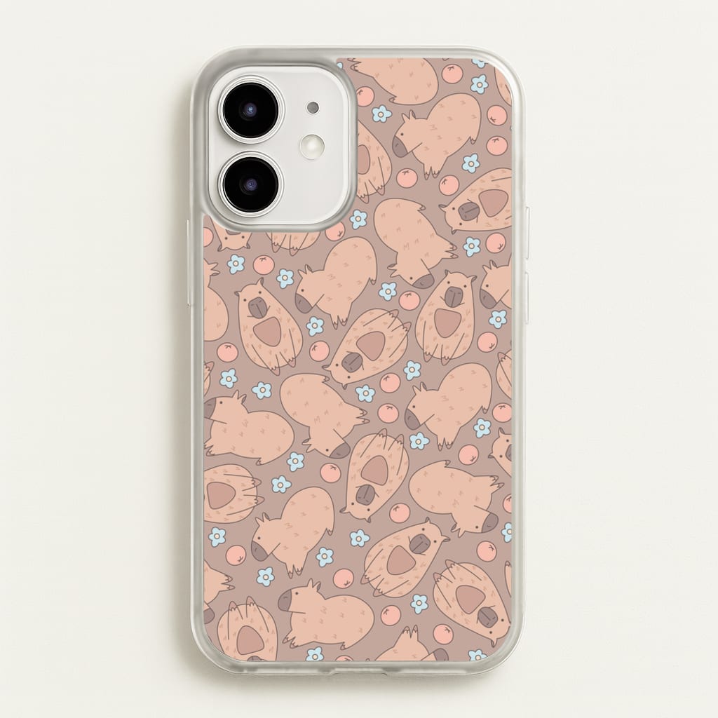 Capybara - Animal Patterns - Animal Patterns Phone Case for iPhone 12 Mini