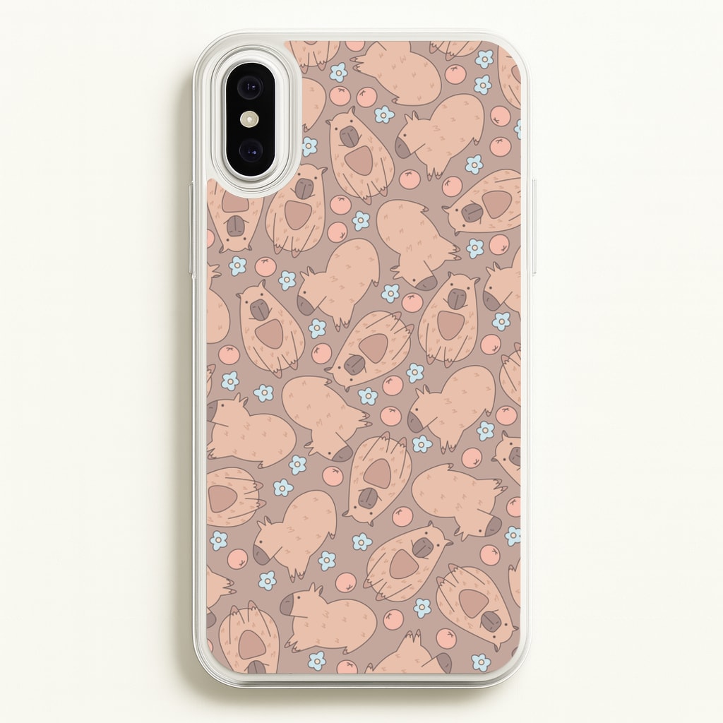 Capybara - Animal Patterns - Animal Patterns Phone Case for iPhone XS Max