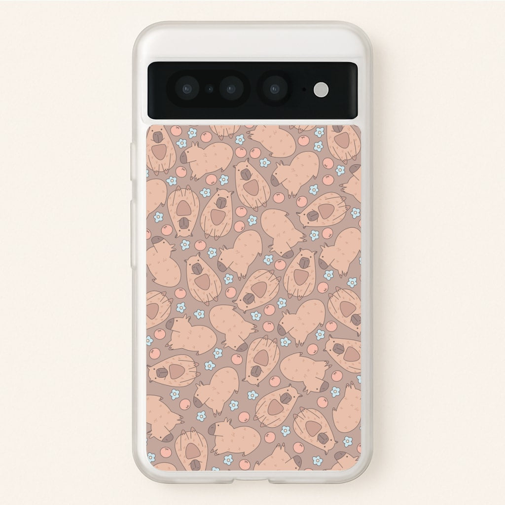 Capybara - Animal Patterns - Animal Patterns Phone Case for Google Pixel 7 Pro