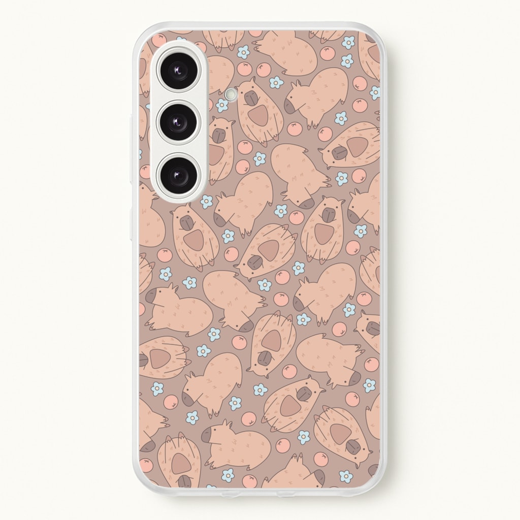 Capybara - Animal Patterns - Animal Patterns Phone Case for Galaxy S24 Plus