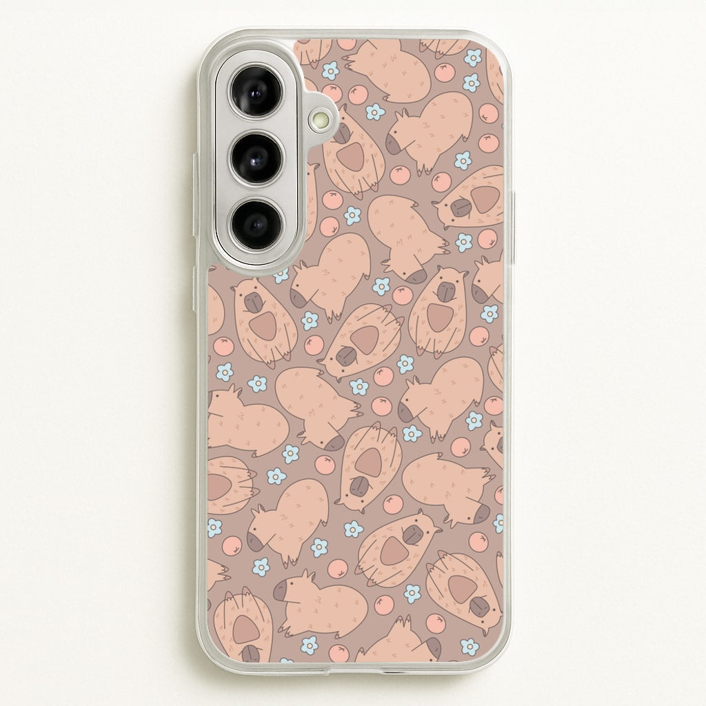 Capybara - Animal Patterns - Animal Patterns Phone Case for Galaxy A56