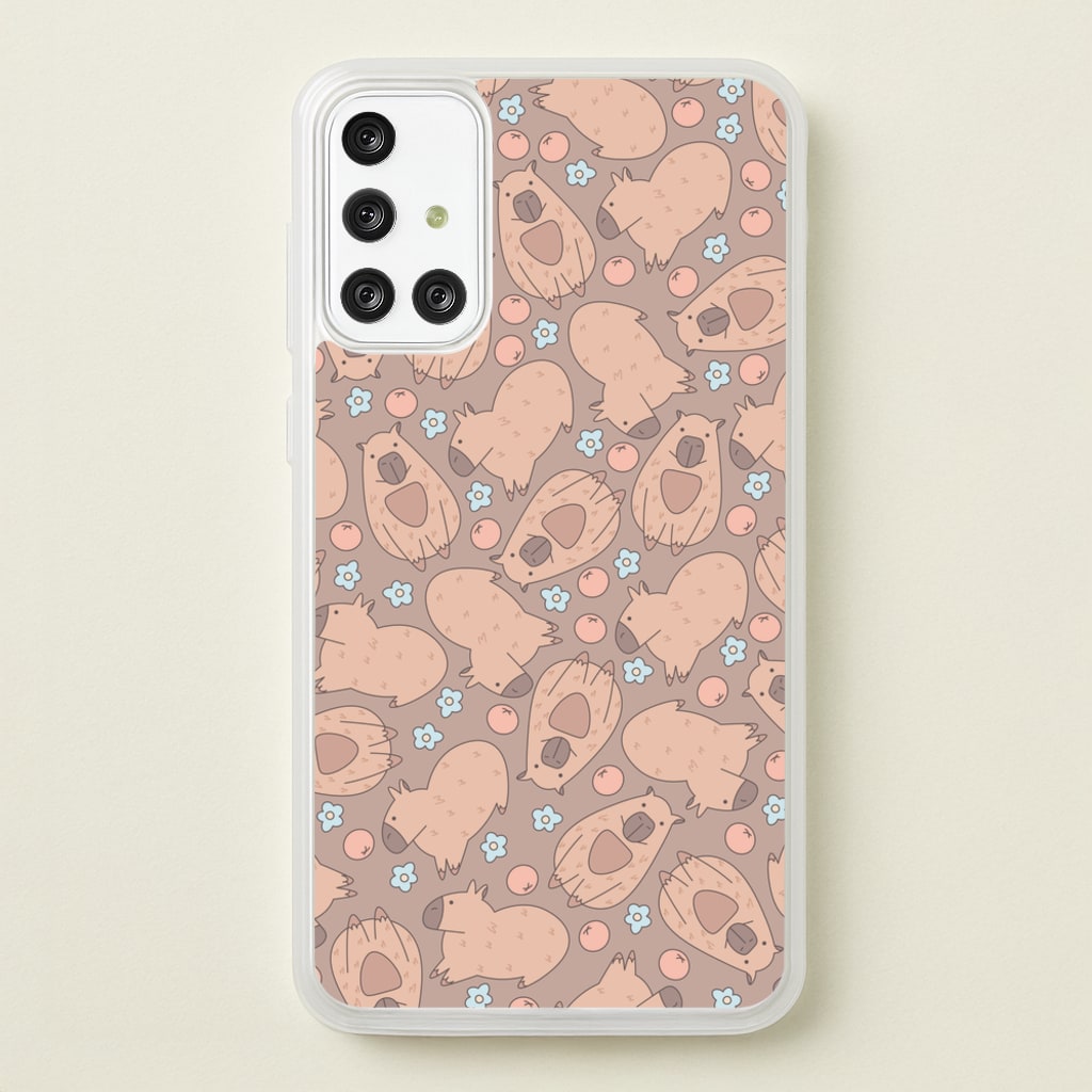 Capybara - Animal Patterns - Animal Patterns Phone Case for Galaxy A71