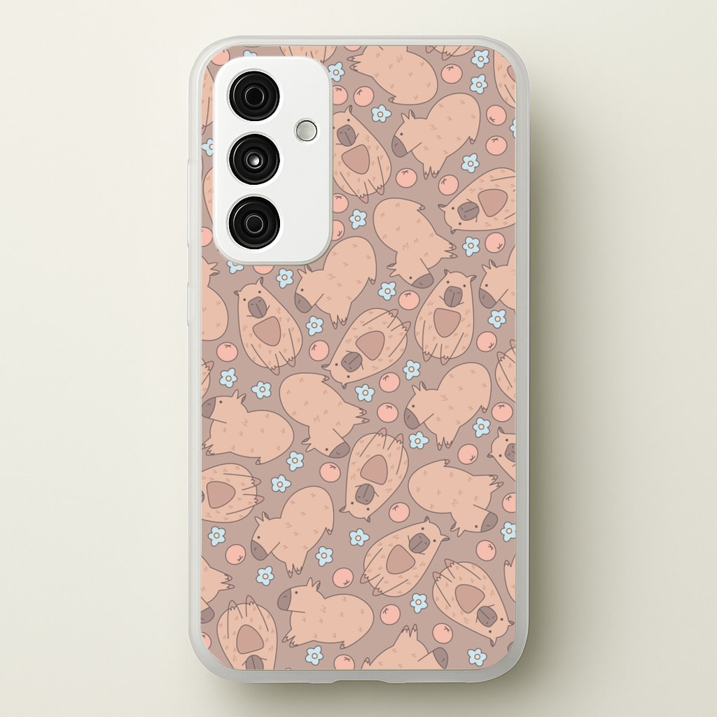 Capybara - Animal Patterns - Animal Patterns Phone Case for Galaxy A55