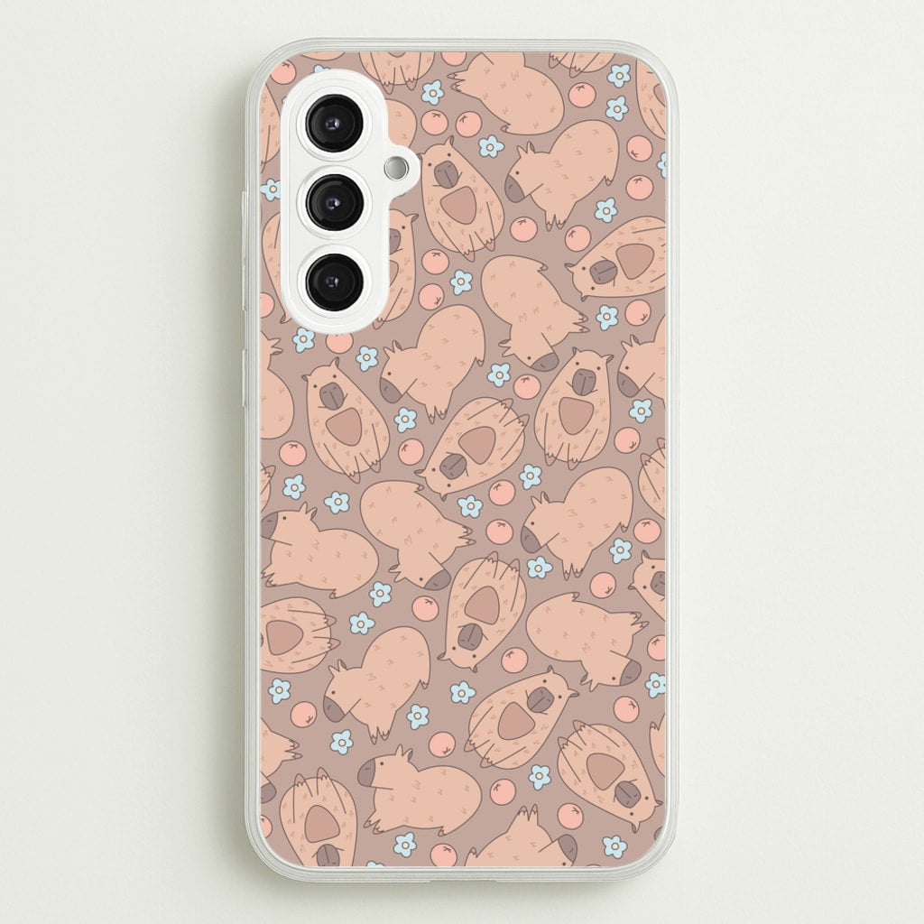 Capybara - Animal Patterns - Animal Patterns Phone Case for Galaxy S23FE