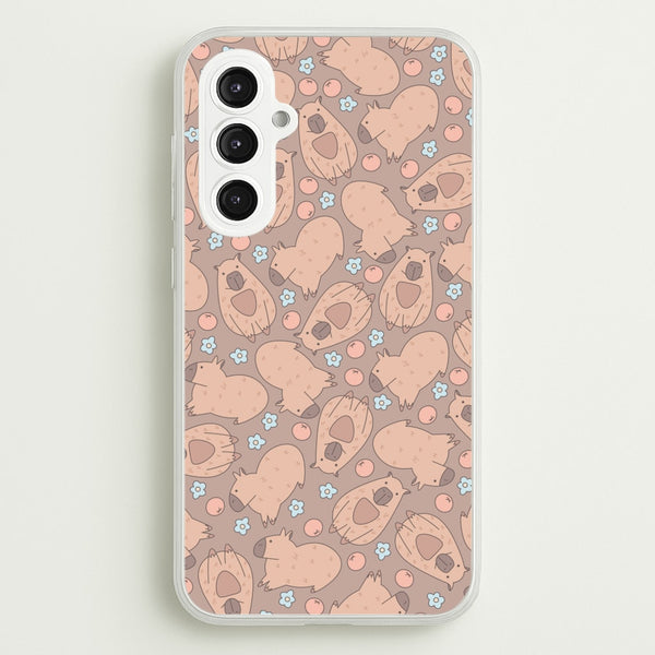 Capybara - Animal Patterns - Animal Patterns Phone Case for Galaxy S23FE