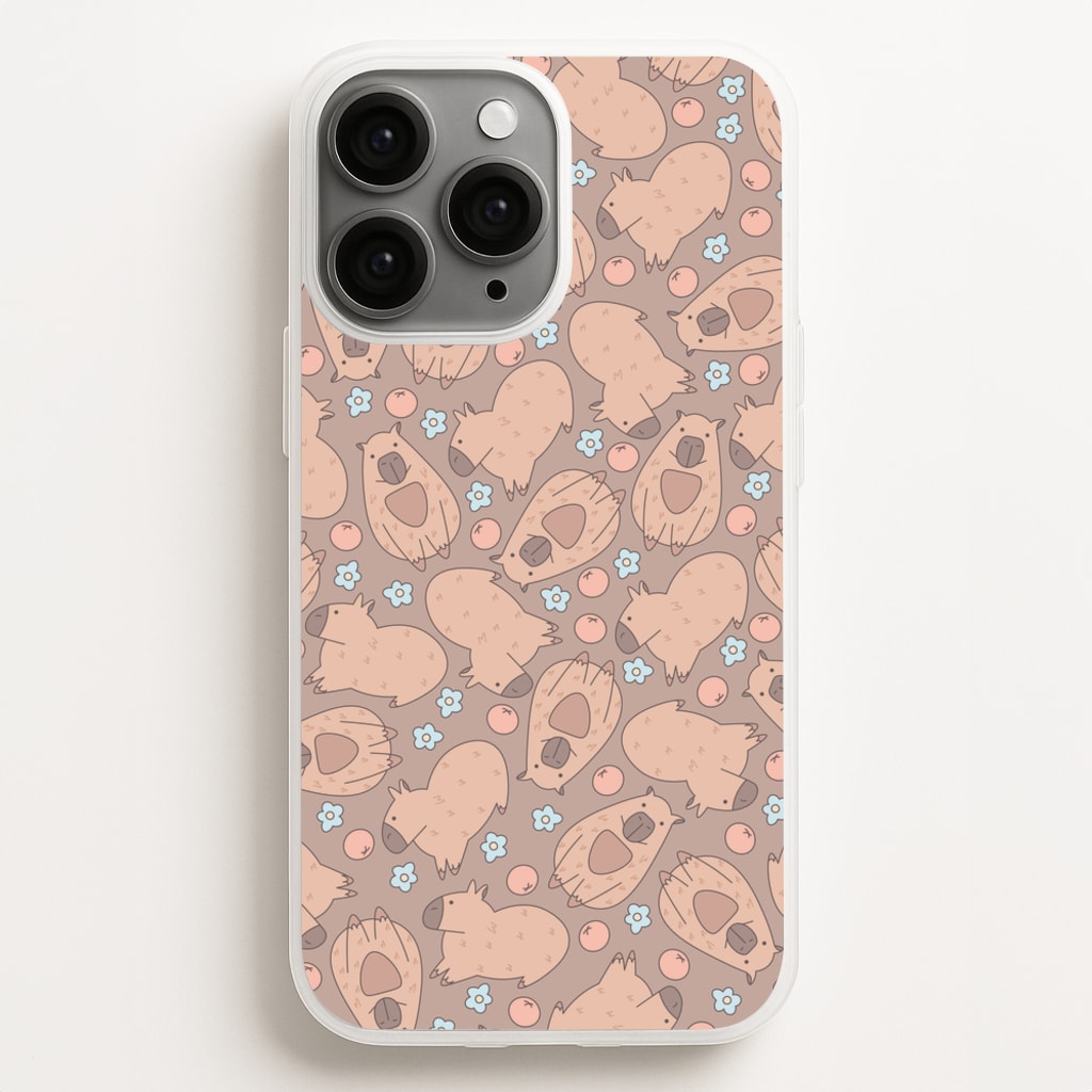 Capybara - Animal Patterns - Animal Patterns Phone Case for iPhone 11 Pro Max
