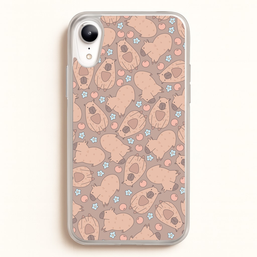 Capybara - Animal Patterns - Animal Patterns Phone Case for iPhone XR