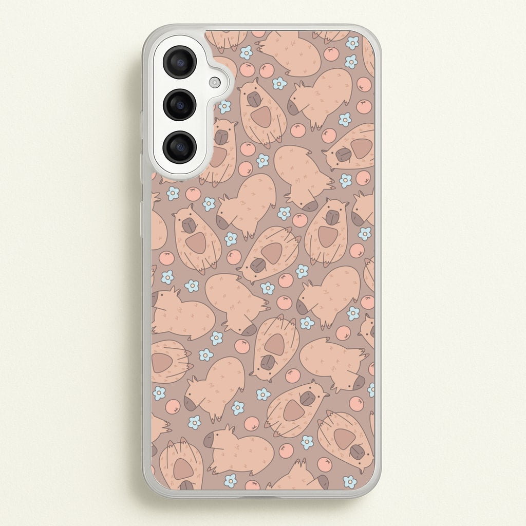 Capybara - Animal Patterns - Animal Patterns Phone Case for Galaxy A36