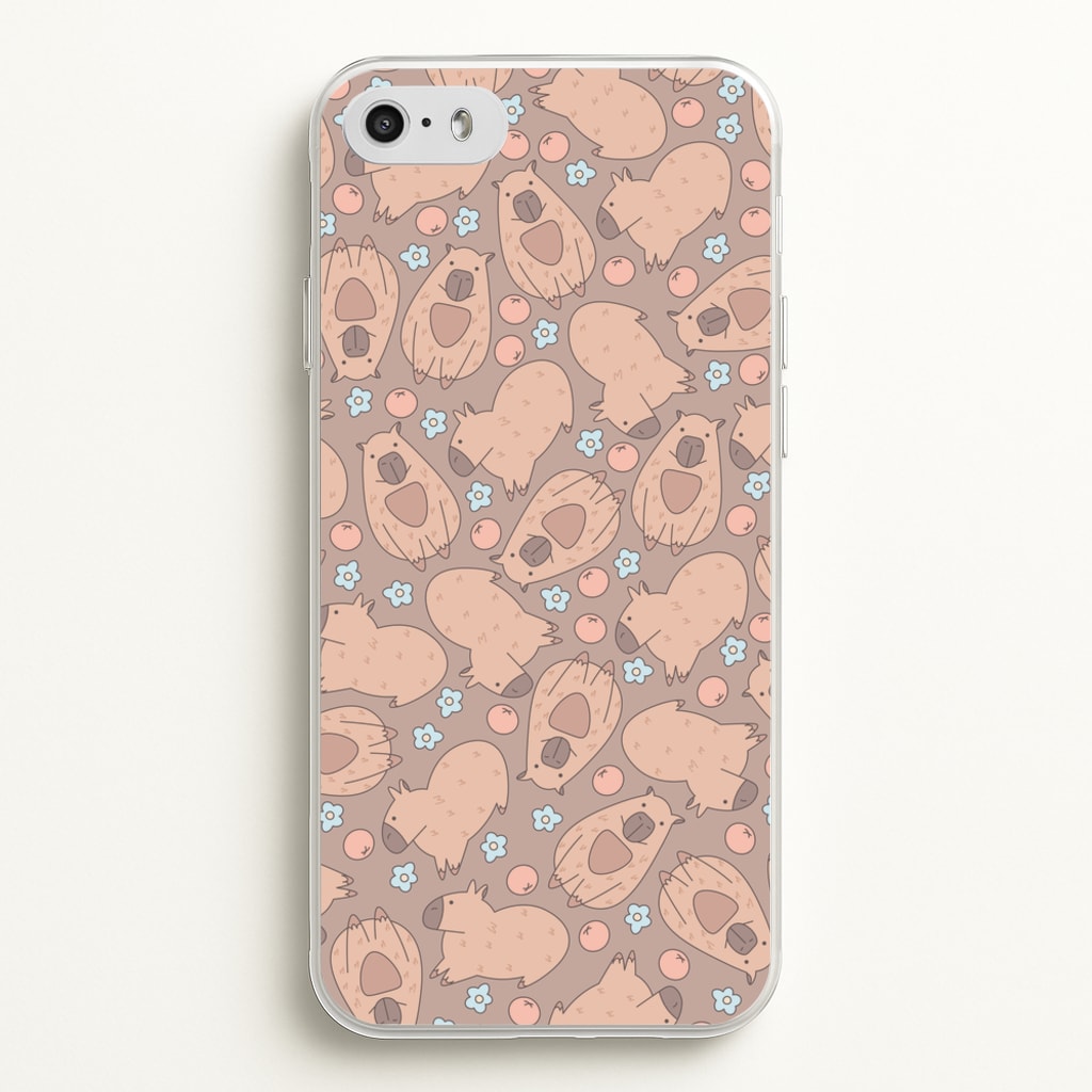 Capybara - Animal Patterns - Animal Patterns Phone Case for iPhone 5 / 5s / SE 2016