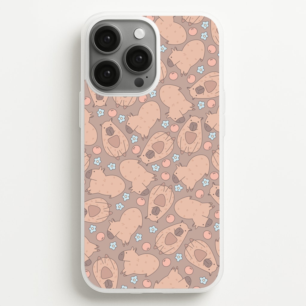 Capybara - Animal Patterns - Animal Patterns Phone Case for iPhone 13 Pro Max