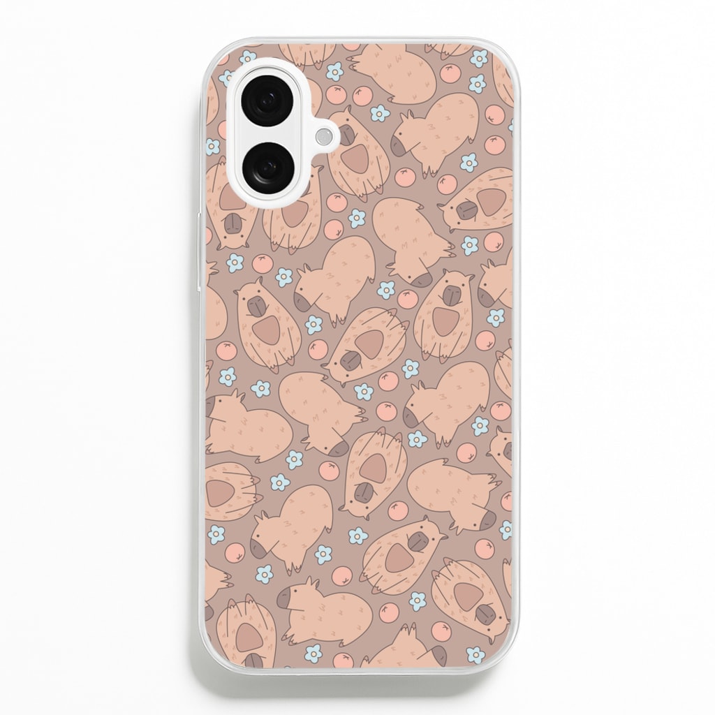 Capybara - Animal Patterns - Animal Patterns Phone Case for iPhone 16 Plus