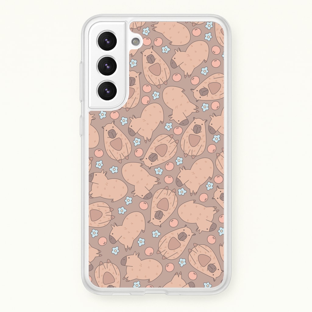 Capybara - Animal Patterns - Animal Patterns Phone Case for Galaxy S21FE