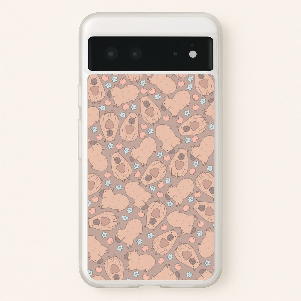Capybara - Animal Patterns - Animal Patterns Phone Case for Google Pixel 6