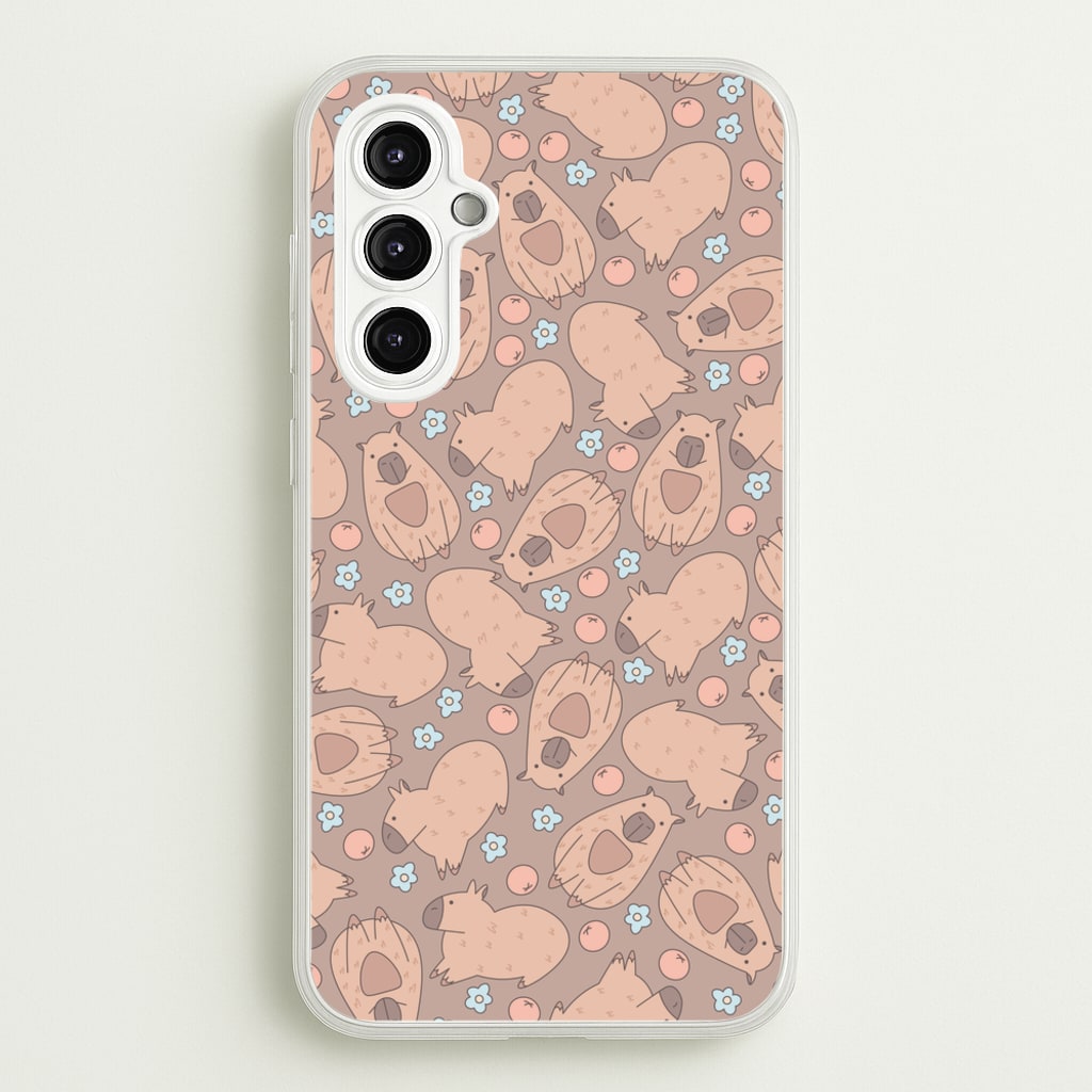 Capybara - Animal Patterns - Animal Patterns Phone Case for Galaxy A14