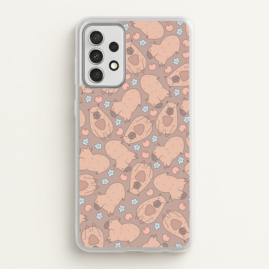 Capybara - Animal Patterns - Animal Patterns Phone Case for Galaxy A52 / A52s