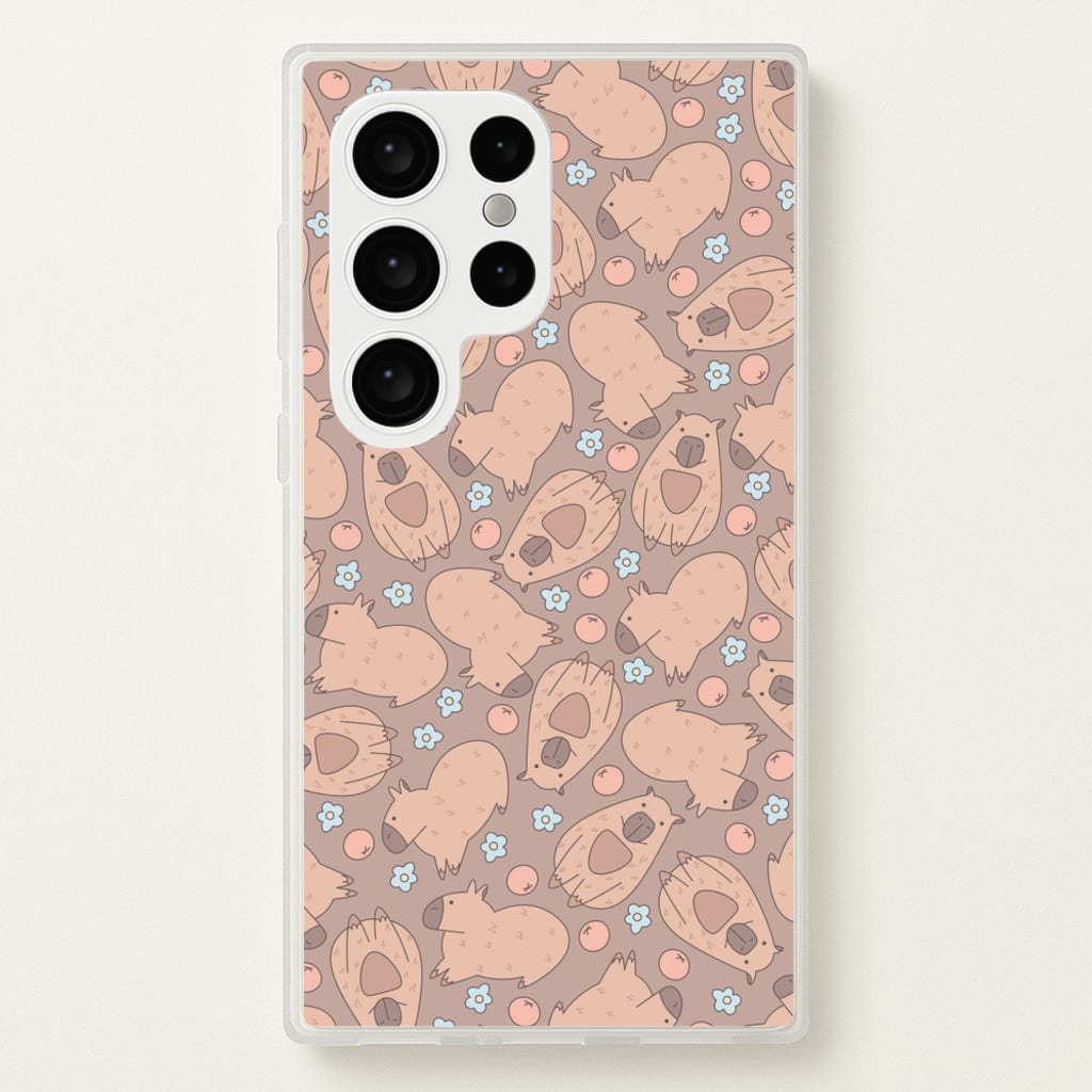 Capybara - Animal Patterns - Animal Patterns Phone Case for Galaxy S24 Ultra