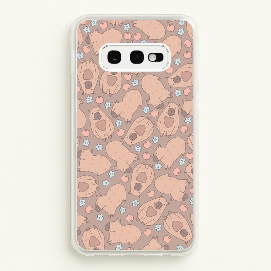Capybara - Animal Patterns - Animal Patterns Phone Case for Galaxy S10e