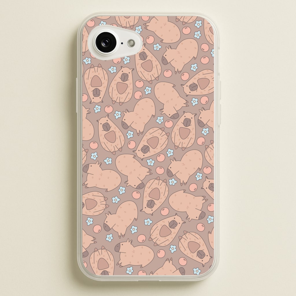 Capybara - Animal Patterns - Animal Patterns Phone Case for iPhone 16e