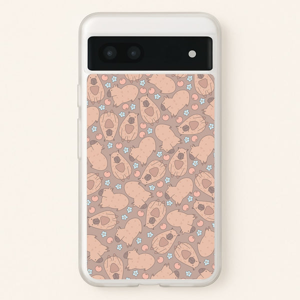 Capybara - Animal Patterns - Animal Patterns Phone Case for Google Pixel 7a