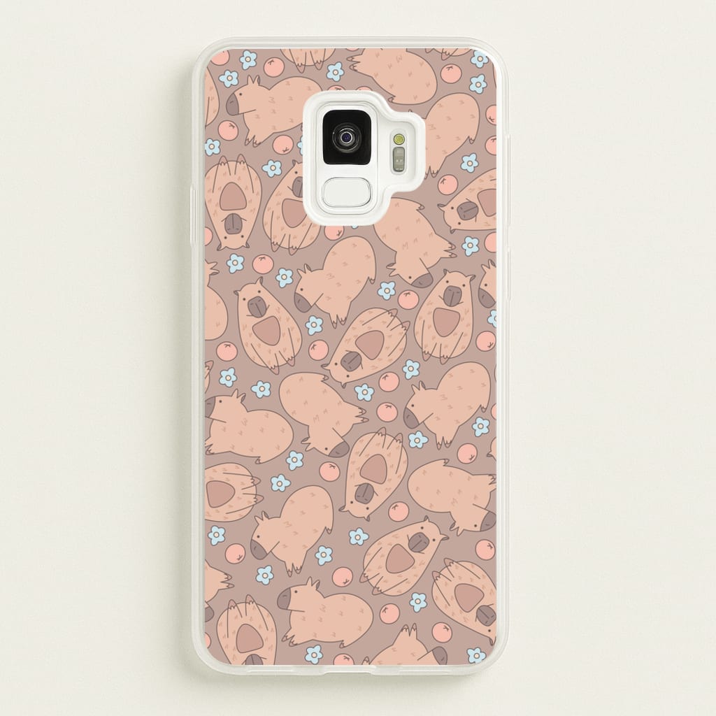 Capybara - Animal Patterns - Animal Patterns Phone Case for Galaxy S9