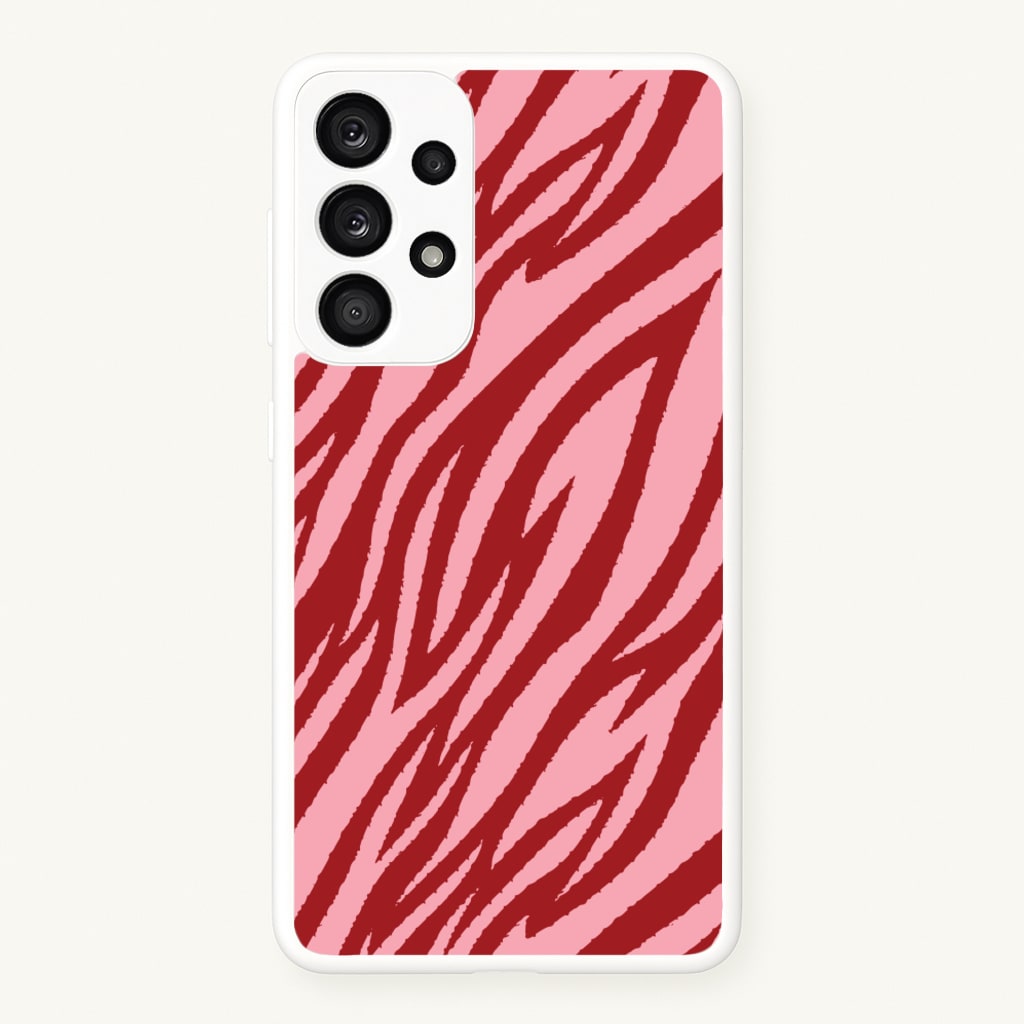 Red And Pink Tiger Print - Animal Patterns Phone Case for Galaxy A53