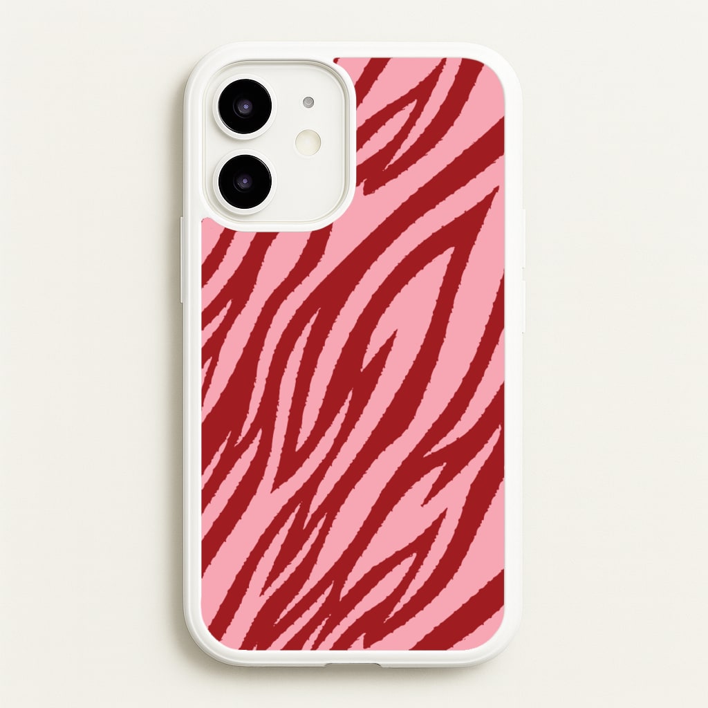Red And Pink Tiger Print - Animal Patterns Phone Case for iPhone 12 Mini