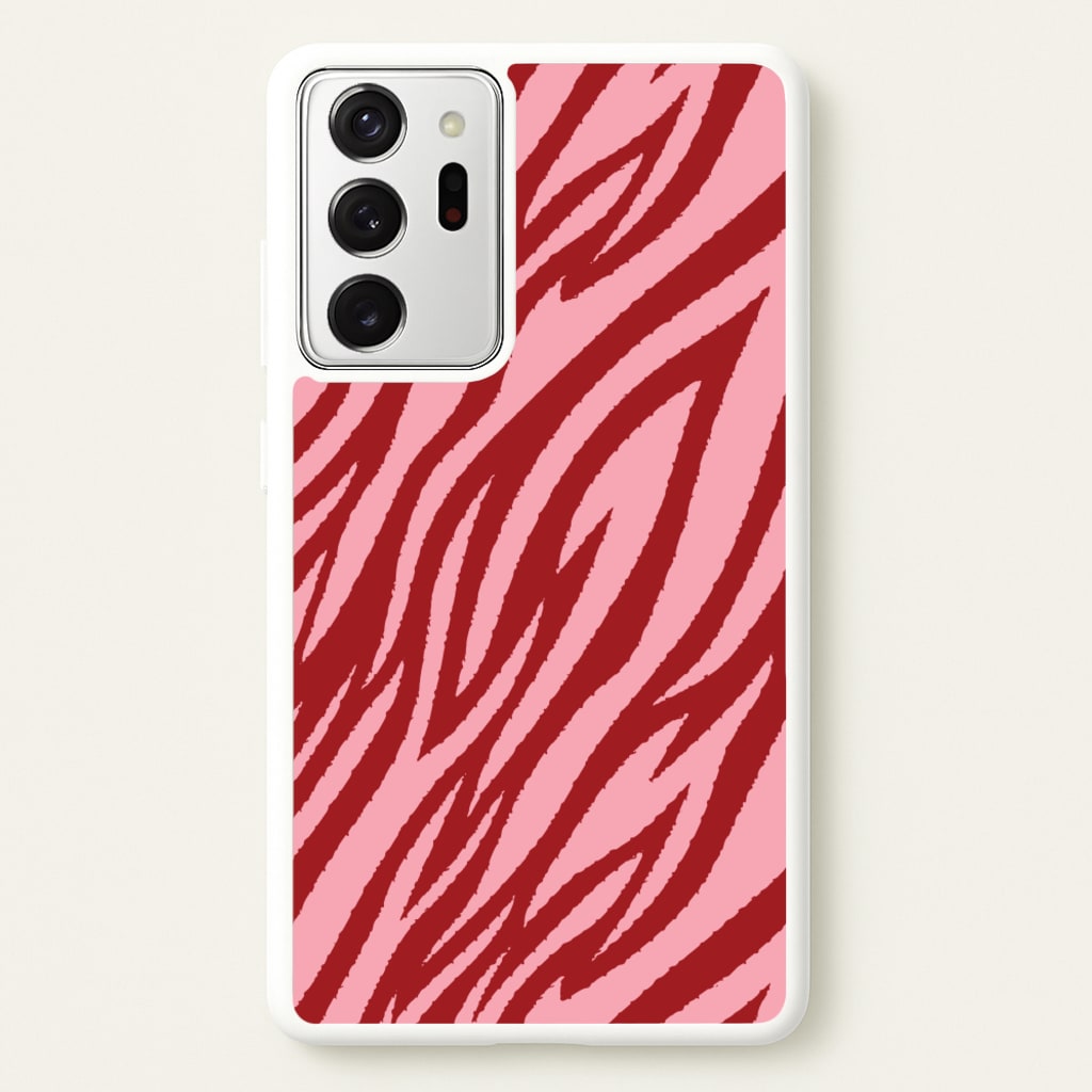 Red And Pink Tiger Print - Animal Patterns Phone Case for Galaxy Note 20 Ultra