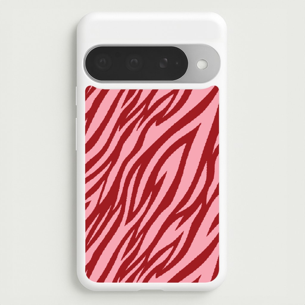 Red And Pink Tiger Print Phone Case for Google Pixel 10 Pro XL
