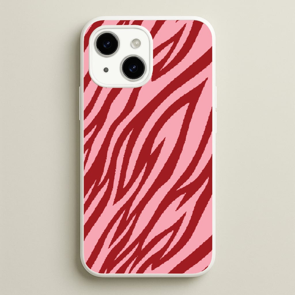 Red And Pink Tiger Print - Animal Patterns Phone Case for iPhone 14 Plus