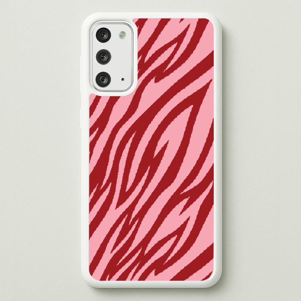 Red And Pink Tiger Print - Animal Patterns Phone Case for Galaxy Note 20