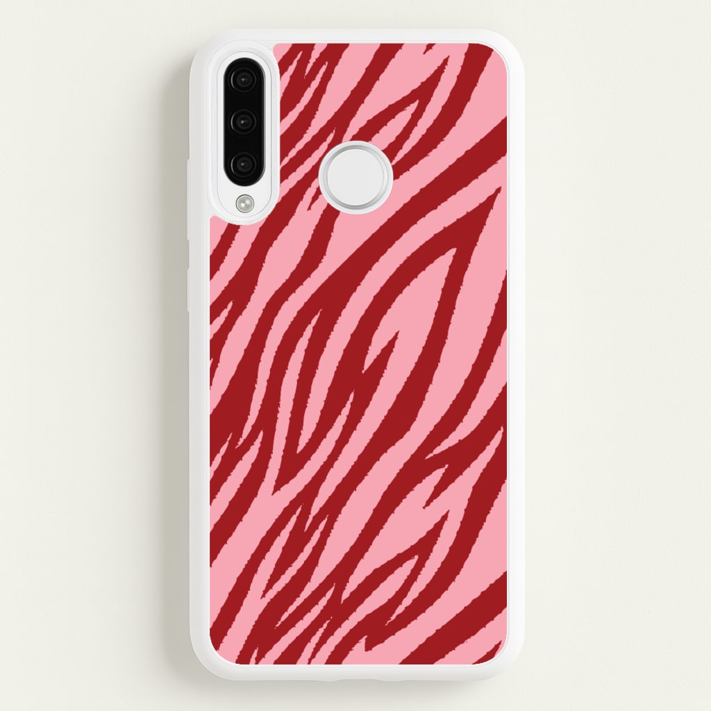 Red And Pink Tiger Print - Animal Patterns Phone Case for Huawei P30 Lite