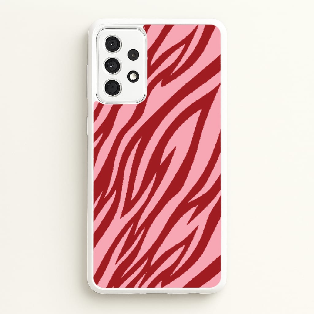Red And Pink Tiger Print - Animal Patterns Phone Case for Galaxy A52 / A52s