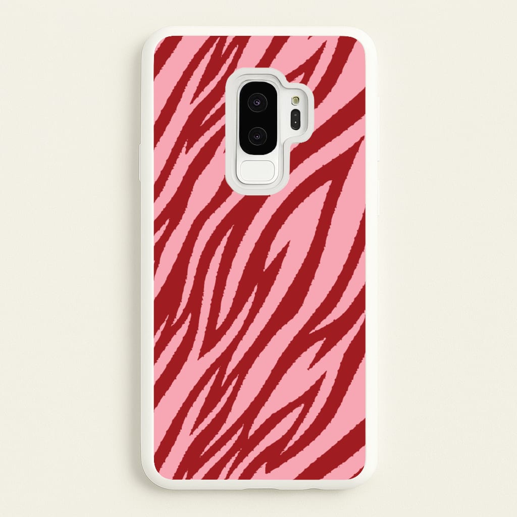 Red And Pink Tiger Print - Animal Patterns Phone Case for Galaxy S9 Plus