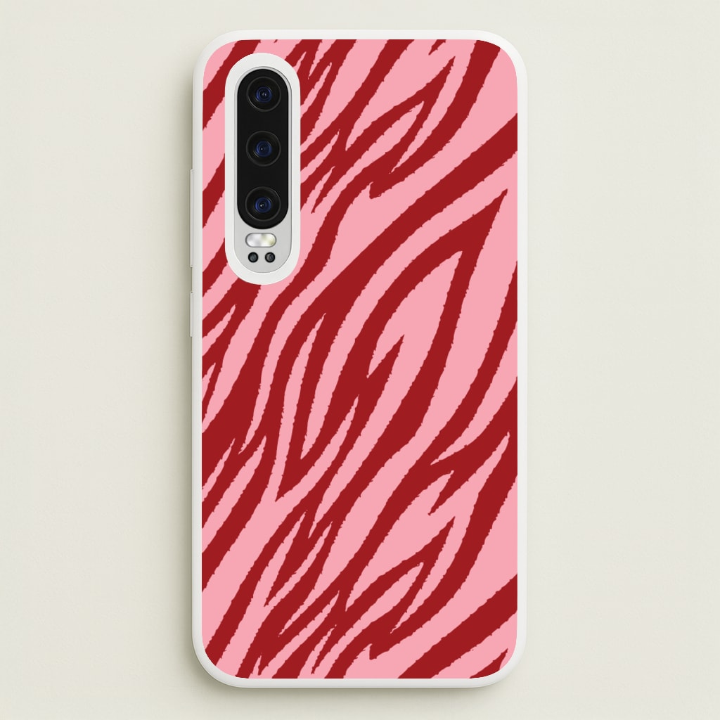 Red And Pink Tiger Print - Animal Patterns Phone Case for Huawei P30
