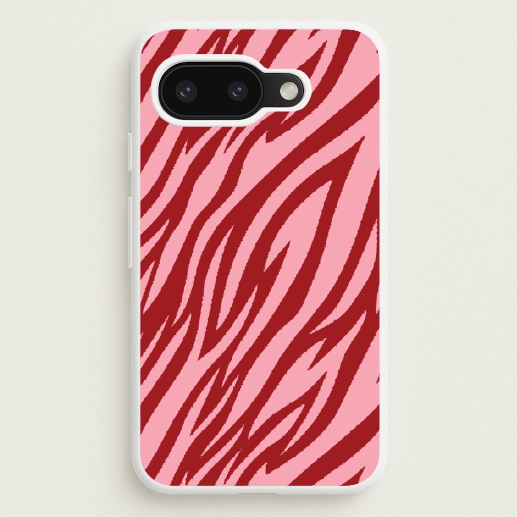 Red And Pink Tiger Print - Animal Patterns Phone Case for Google Pixel 9a