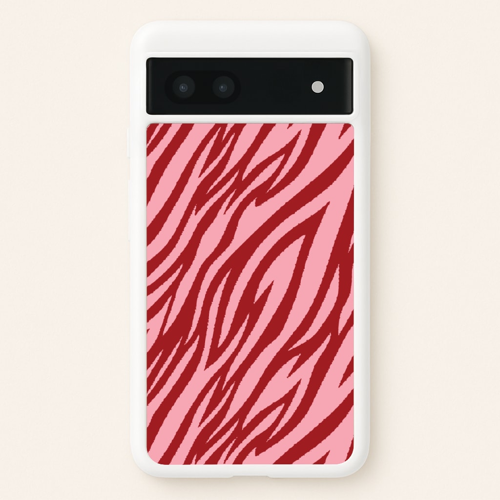 Red And Pink Tiger Print - Animal Patterns Phone Case for Google Pixel 6a