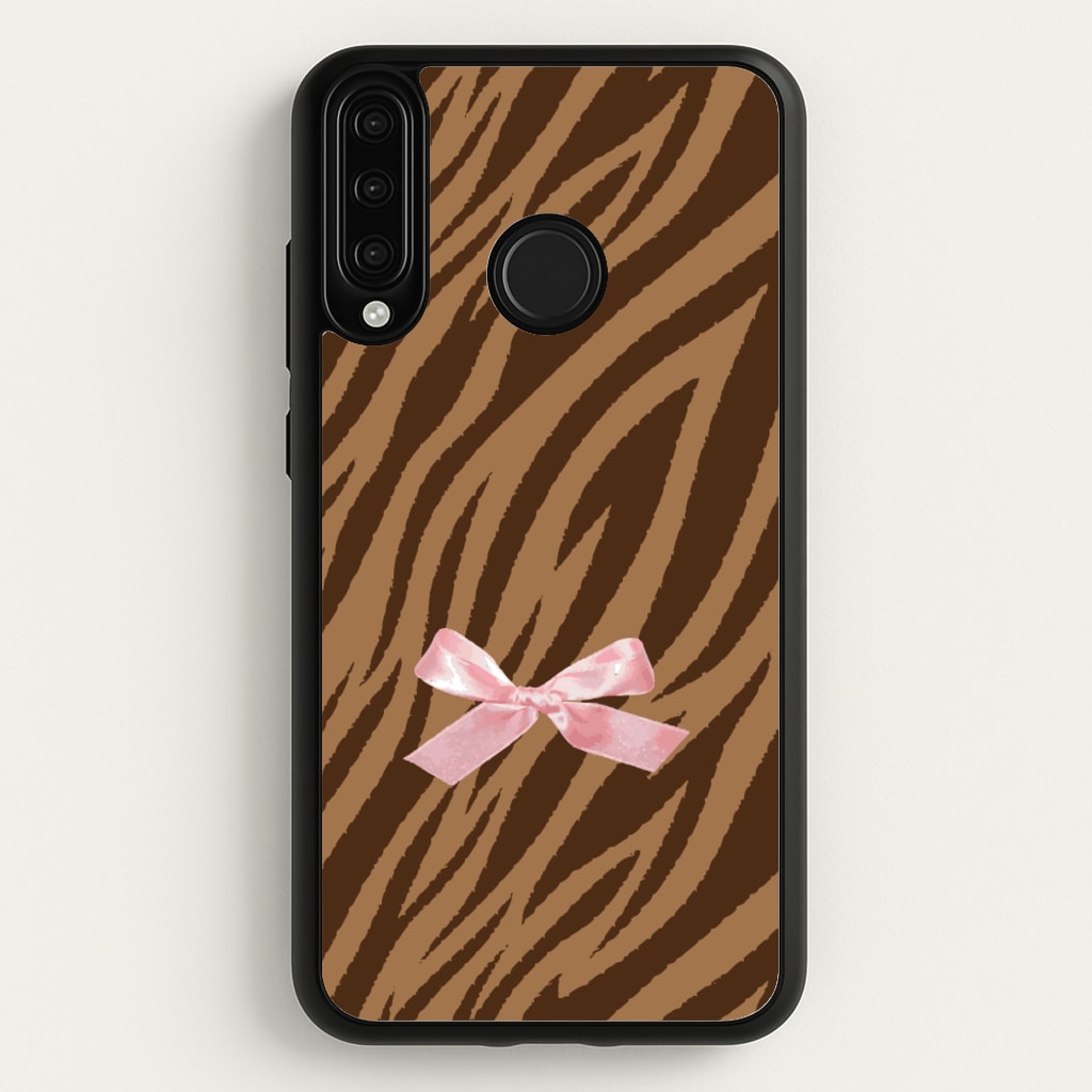 Coquette Brown Tiger Print - Animal Patterns Phone Case for Huawei P30 Lite