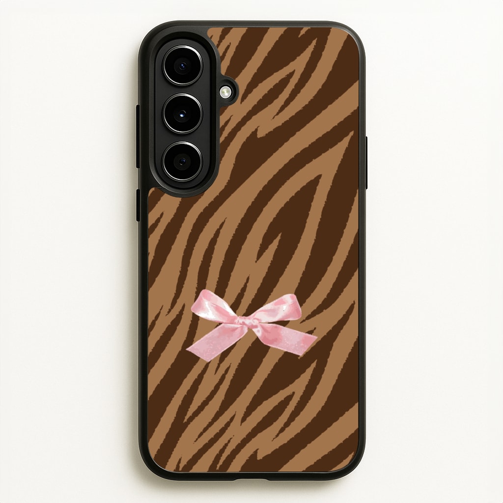 Coquette Brown Tiger Print - Animal Patterns Phone Case for Galaxy A56