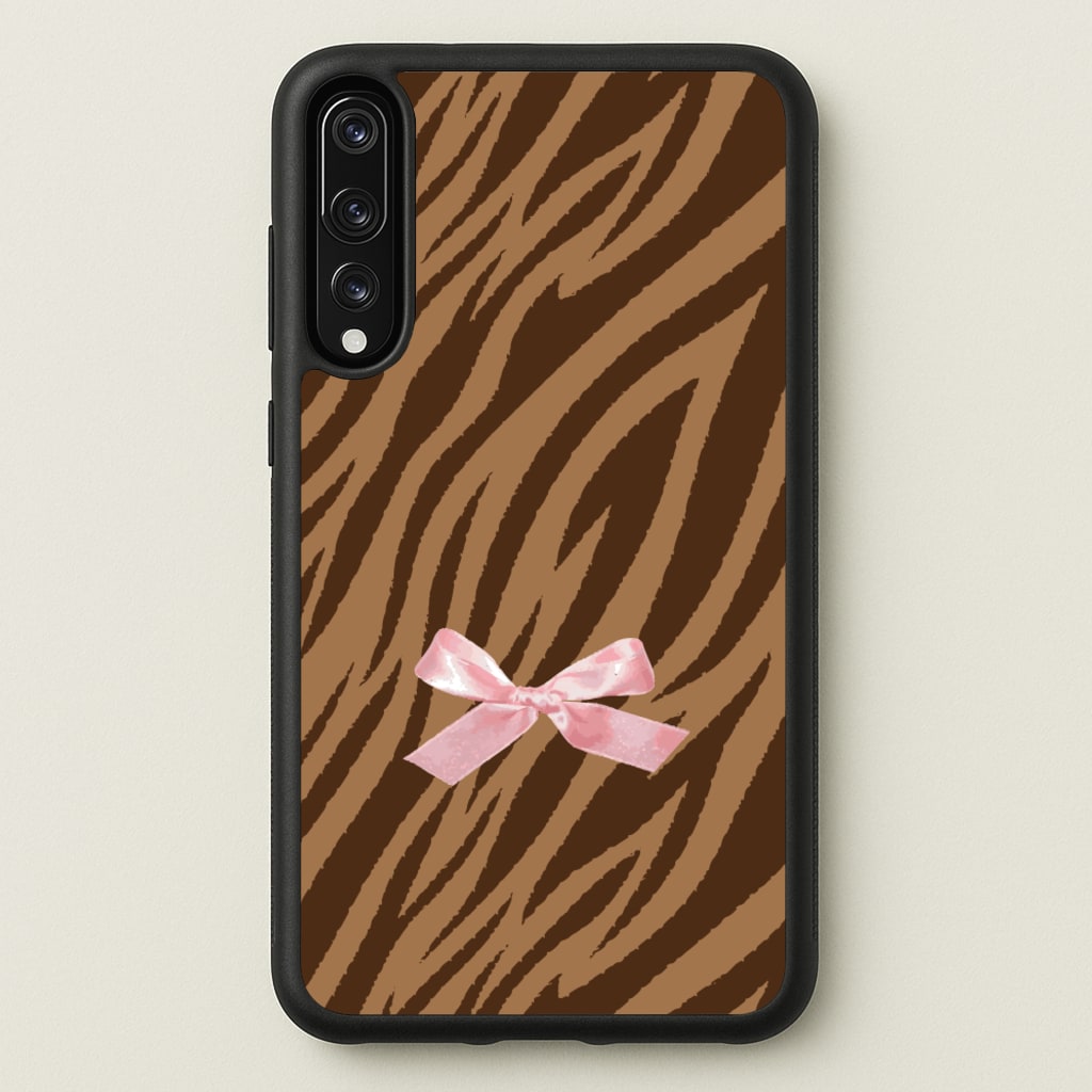 Coquette Brown Tiger Print - Animal Patterns Phone Case for Huawei P20 Pro