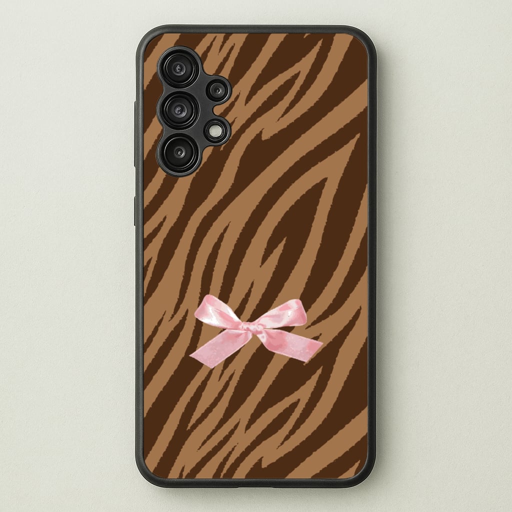Coquette Brown Tiger Print - Animal Patterns Phone Case for Galaxy A13