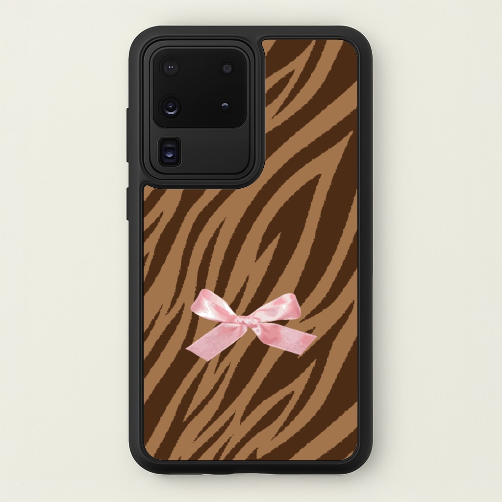 Coquette Brown Tiger Print - Animal Patterns Phone Case for Galaxy S20 Ultra