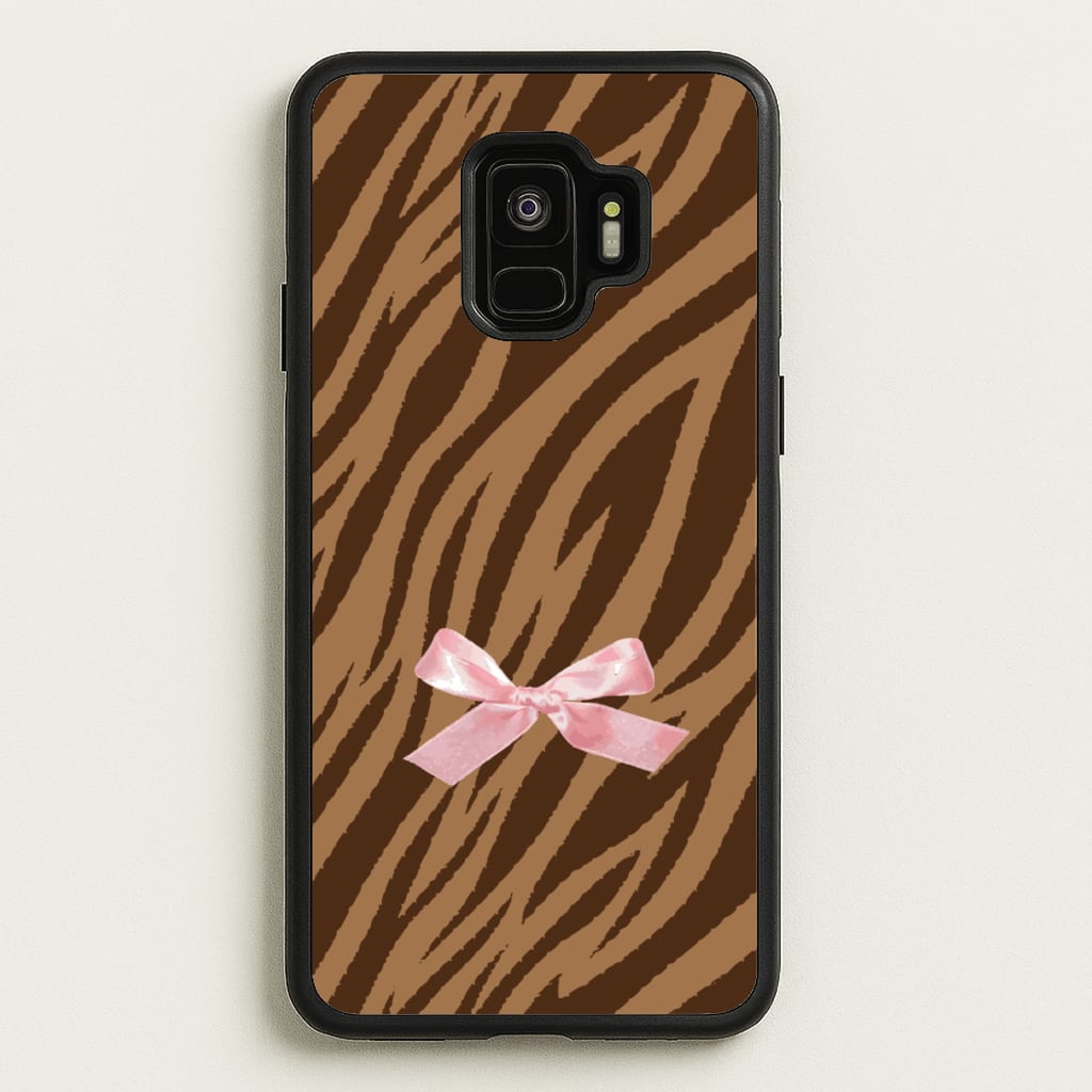Coquette Brown Tiger Print - Animal Patterns Phone Case for Galaxy S9