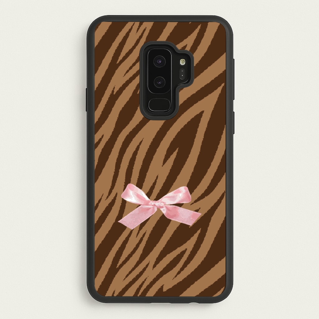 Coquette Brown Tiger Print - Animal Patterns Phone Case for Galaxy S9 Plus