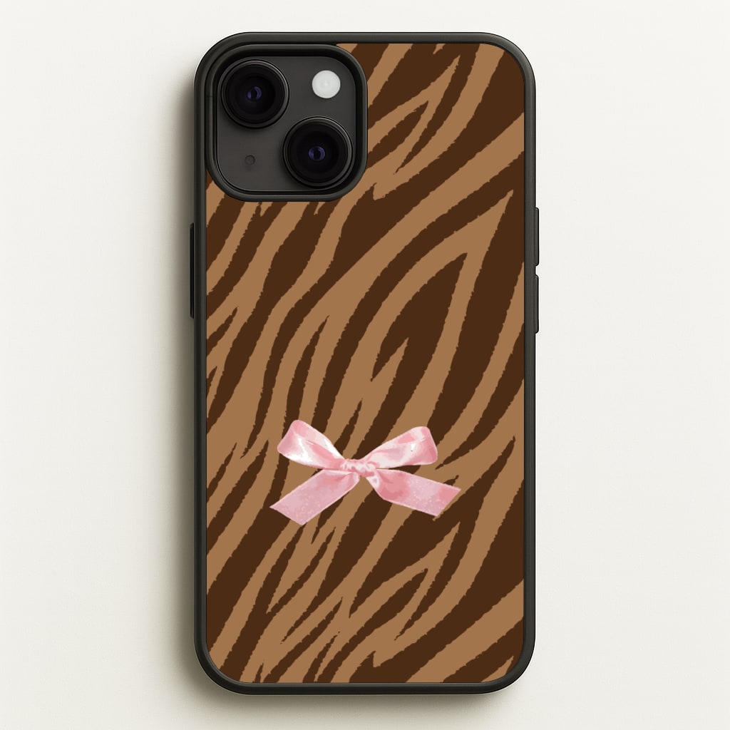 Coquette Brown Tiger Print - Animal Patterns Phone Case for iPhone 13 Mini
