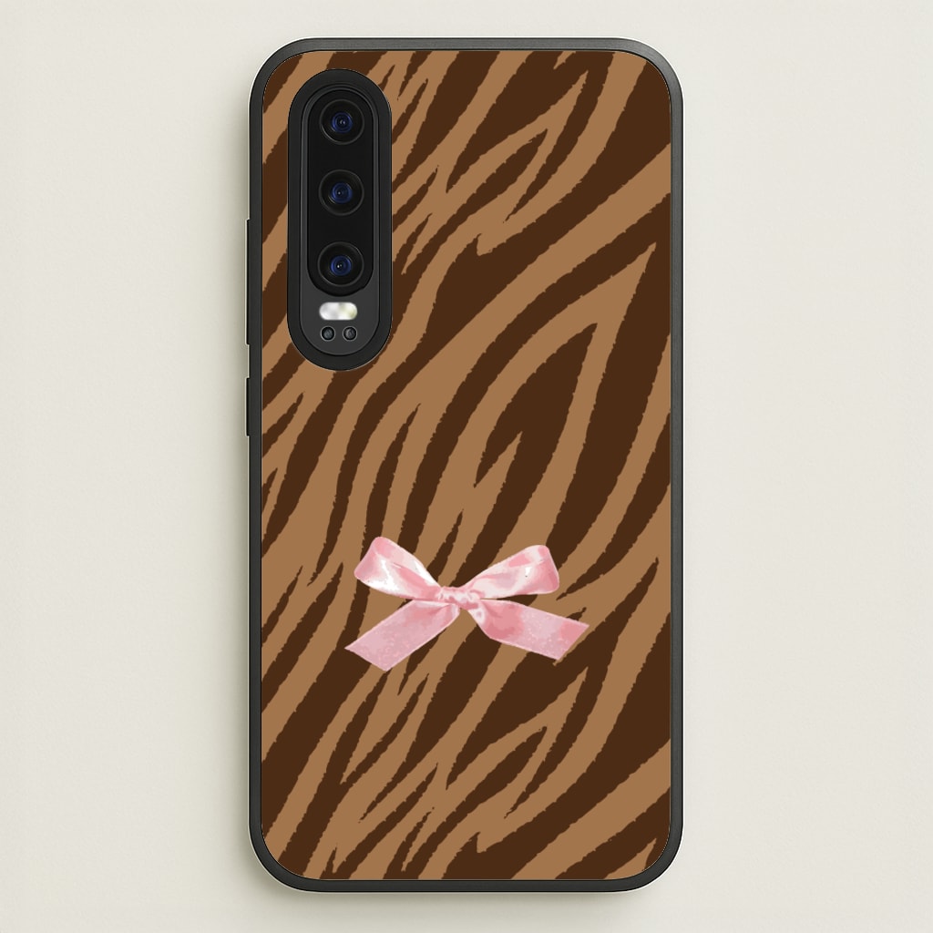 Coquette Brown Tiger Print - Animal Patterns Phone Case for Huawei P30