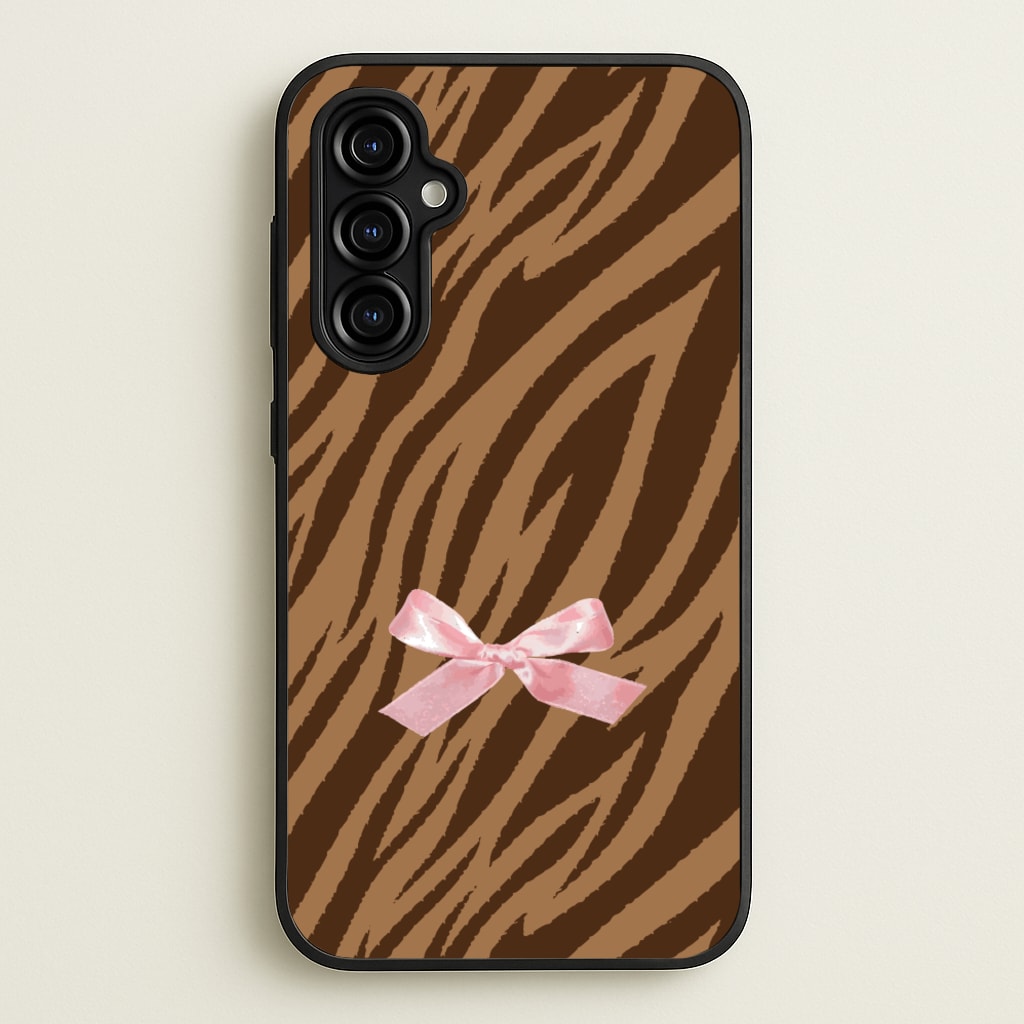 Coquette Brown Tiger Print - Animal Patterns Phone Case for Galaxy A54