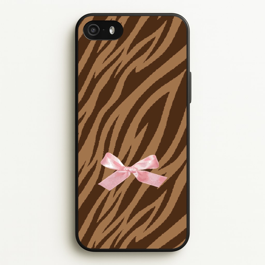 Coquette Brown Tiger Print - Animal Patterns Phone Case for iPhone 5 / 5s / SE 2016