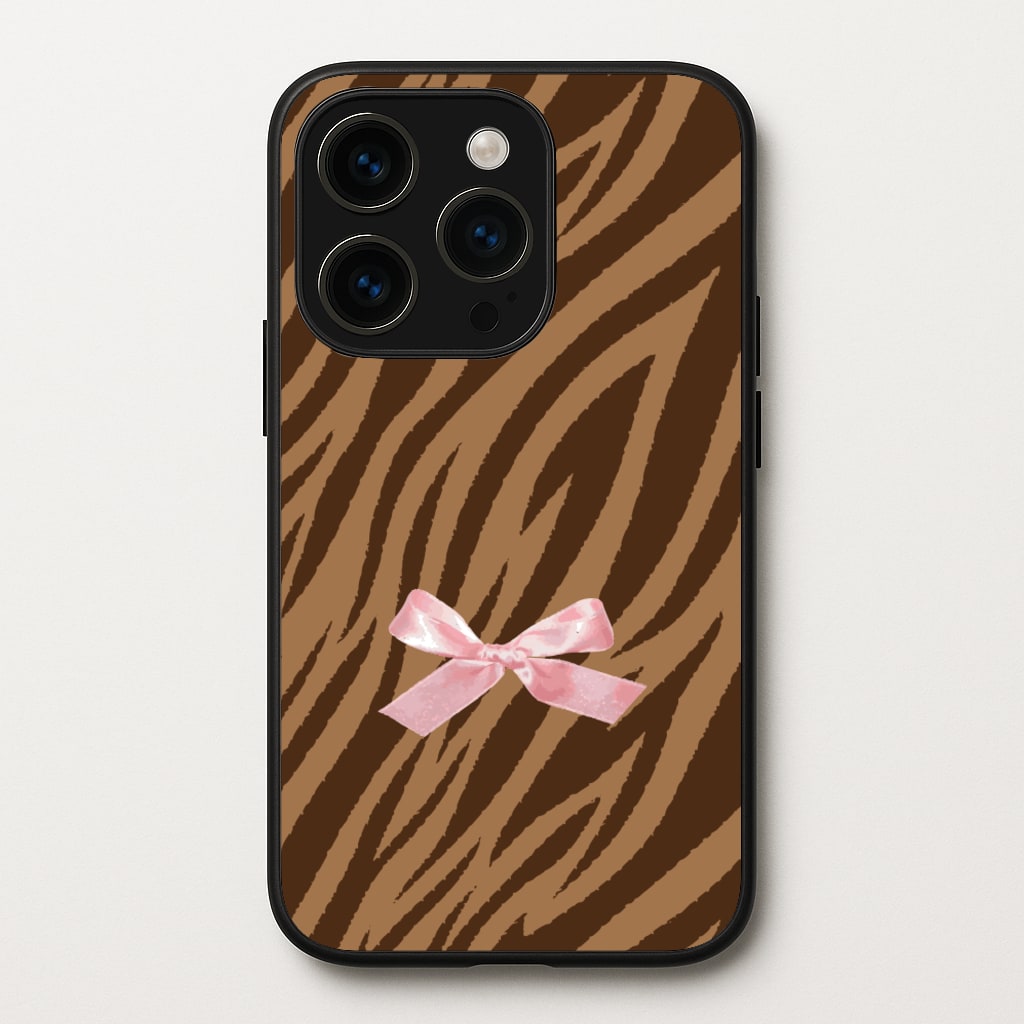 Coquette Brown Tiger Print - Animal Patterns Phone Case for iPhone 14 Pro