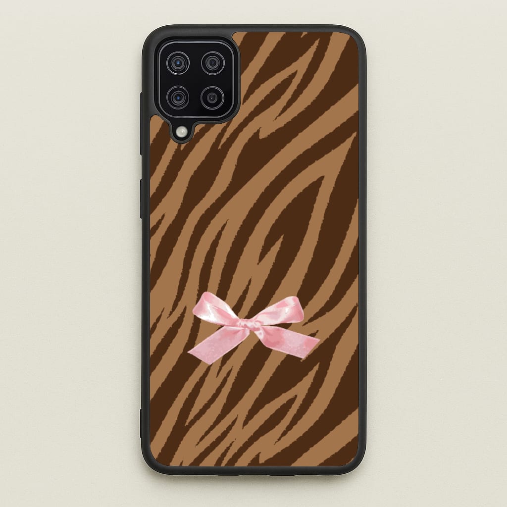 Coquette Brown Tiger Print - Animal Patterns Phone Case for Galaxy A12